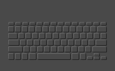 Modern background computer keyboard,on a gray background