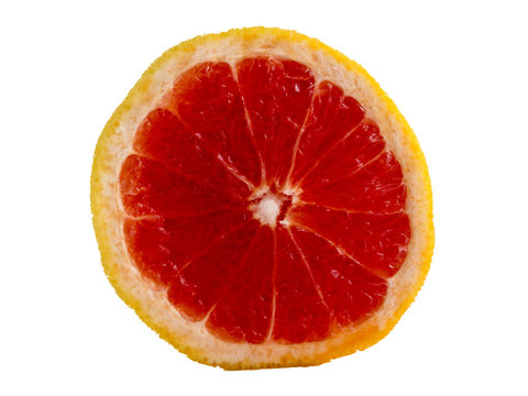 Grapefruitscheibe, freigestellt