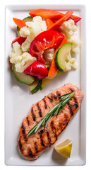 salmon with vegetables