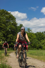 Naklejka premium Travel by bike.