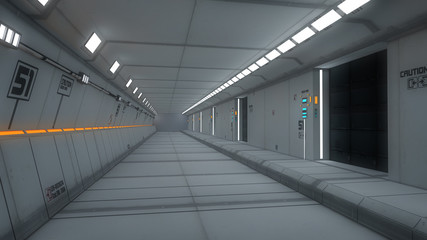 Futuristic SCIFI and futuristic corridor