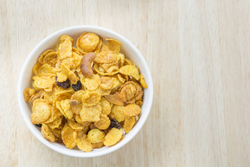 Mix corn flakes cereal snack menu