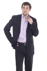 Young businessman in a business suit