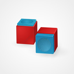 Fototapeta premium Billiard chalk on a white background