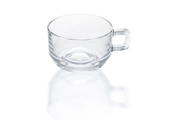 Empty glass isolated on a white background