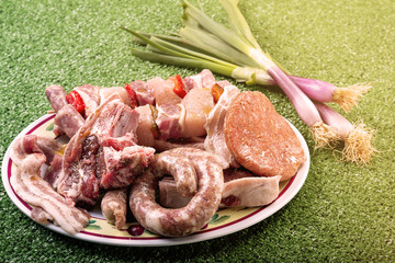 raw meat for outdoor BBQ