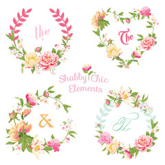 Flower Banners and Tags - for your design and scrapbook