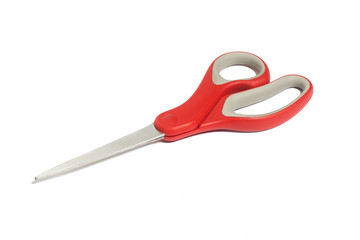red scissors isolated on white background