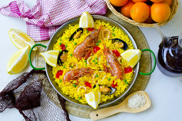 Spanish Cuisine. Paella.
