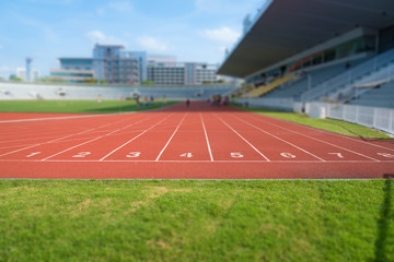 Obraz premium Running track number