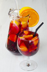 Spanish Cuisine. Fresh sangria.