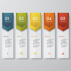 Design clean number banners template. Vector.