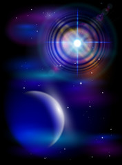 Magic Space - Big Star & Blue Planet