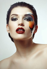 perfect makeup with butterfly