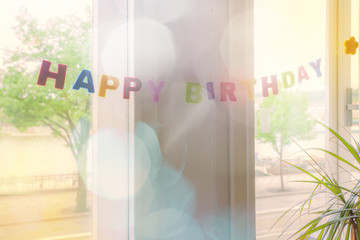 Happy birthday window
