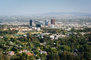 View of Los Angeles from Brentwood, California.
