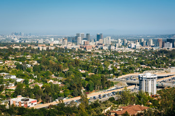 View of Los Angeles from Brentwood, California.