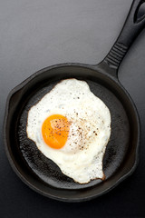Fried egg in a frying pan