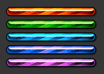 Set of colorful progress bars.
