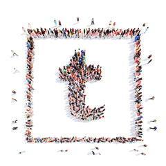 people in the shape of media icons.