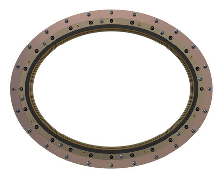 Futuristic Spacecraft Porthole. 3D Model.