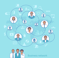 Business network. Concept illustration of management, organizati