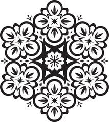 Abstract vector round lace design - mandala, decorative element