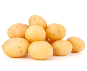 new potato tuber isolated on white background cutout
