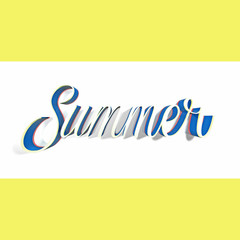 Obraz premium Summer written in 3d, summer, written in 3d.
