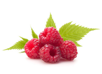 Sweet raspberry isolated on white background cutout