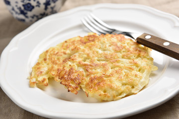 Cabbage patties on a plate