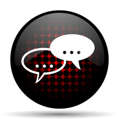 forum red glossy web icon