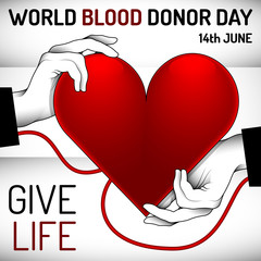 World Blood Donor Day. Editable vector. Eps 10
