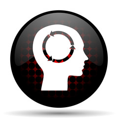 head red glossy web icon