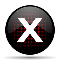 Fototapeta premium cancel red glossy web icon