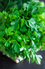 Fresh Greens with Lettuce, Parsley, Spring onion
