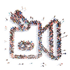  people in the shape of camera.