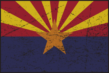 Arizona Flag Grunged