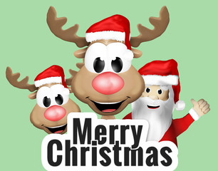 Fototapeta na wymiar Merry Christmas icon reindeer