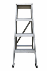 Ladder Isolated on white background, Industry tools on work site, Worker used ladder for work with...