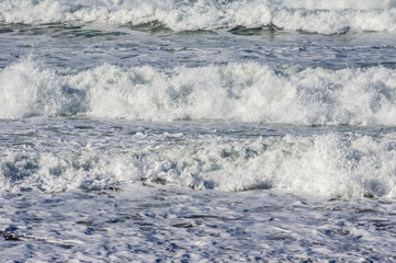 Waves at the beach on Pacific ocean