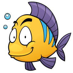 Fototapeta premium Vector illustration of Cartoon fish