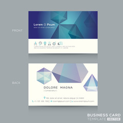 abstract low poly design business card