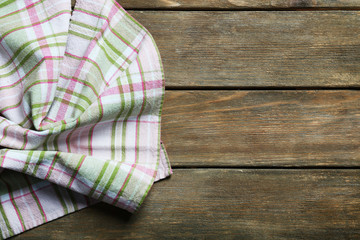 Napkin on wooden table