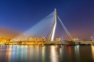 Papier Peint photo autocollant Pont Érasme Pont Érasme Rotterdam