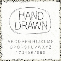 simplicity hand drawn font design set