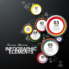 abstract trendy infographic elements design