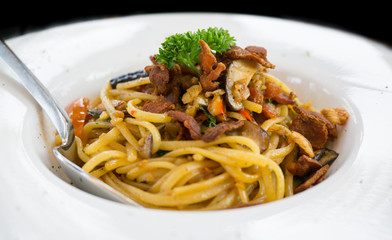 Spaghetti bacon