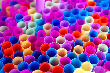 Colorful drinking straws background