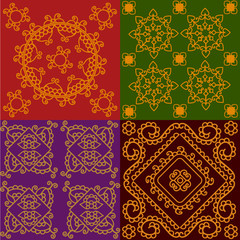 Henna Banner/ Border, Henna inspired Colourful Border - very elaborate and easily editable